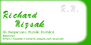 richard mizsak business card